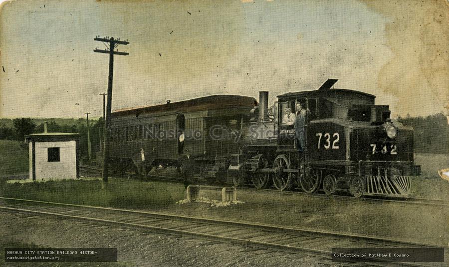 Postcard: Belmont Branch Train at Junction, Belmont, New Hampshire